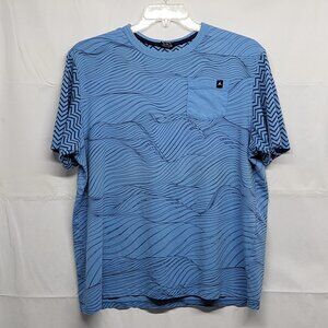 Jordan Jumpman Mens T Shirt XL Geometric Print Short Sleeve Blue